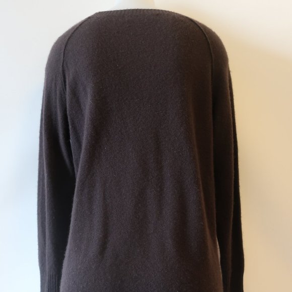 WOMENS SAKS FIFTH AVENUE BLACK LABEL BROWN PULLOVER CASHMERE SWEATER XL * - Picture 8 of 14